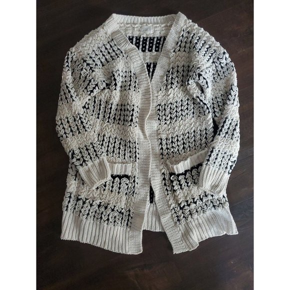 Sienna Sky Sweaters - 🌷 Sienna Sky Oversized Chunky Knit Open Cardigan Sweater Cream Black S XS